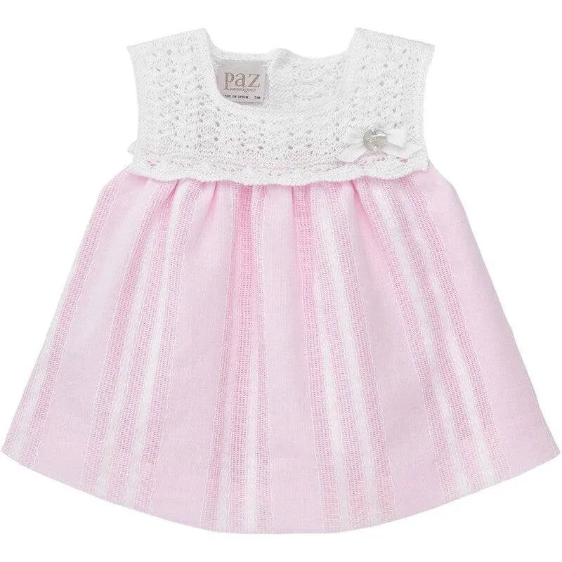 Baby Girls Pink Aura Cotton Dress & Bloomer Set