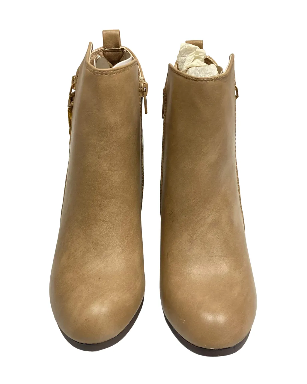 Ball Band Camel Color Heel Bootie Women