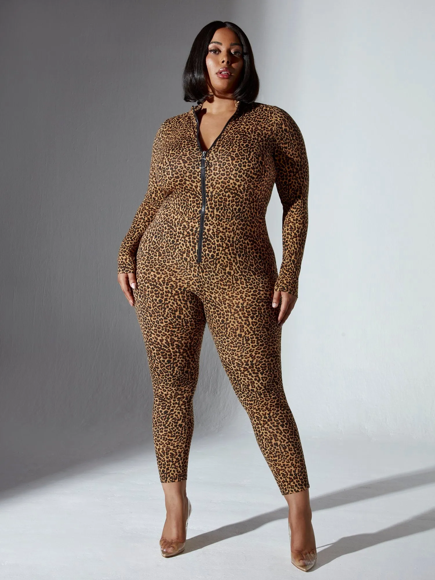 Brandee Cheetah Print Catsuit