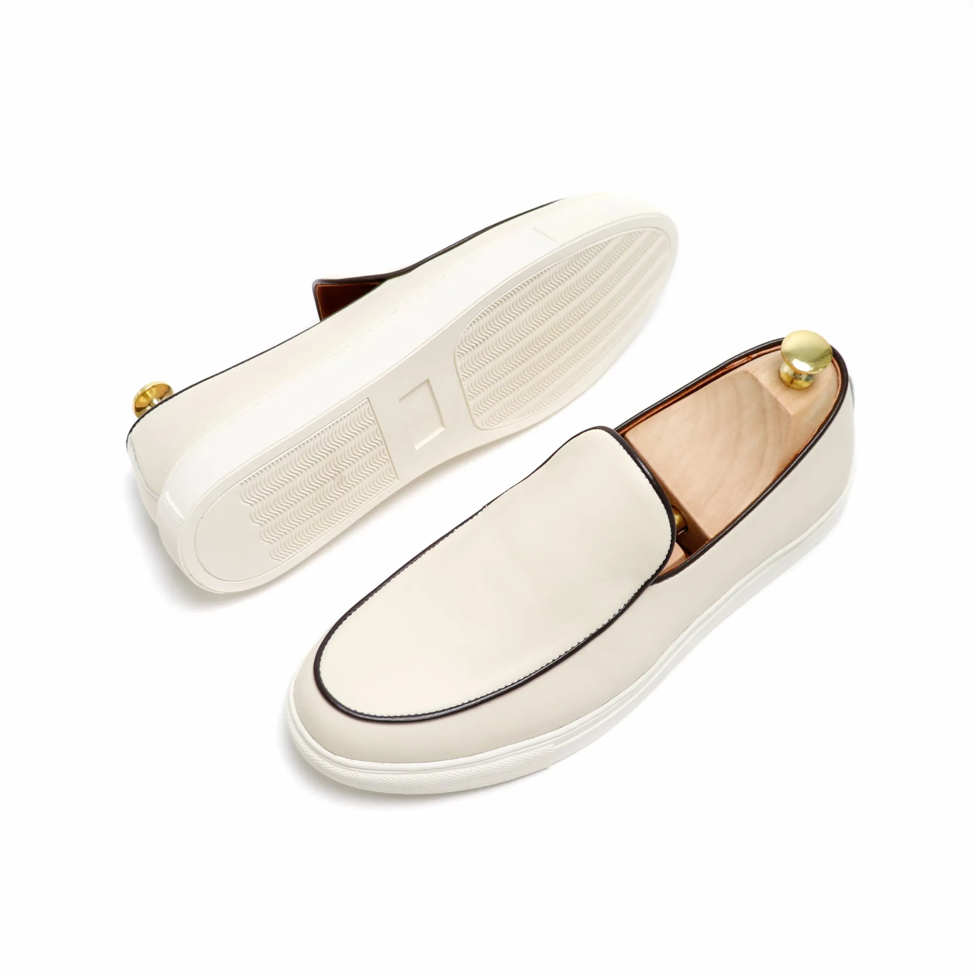 Bruges Belgian Slip On Off White