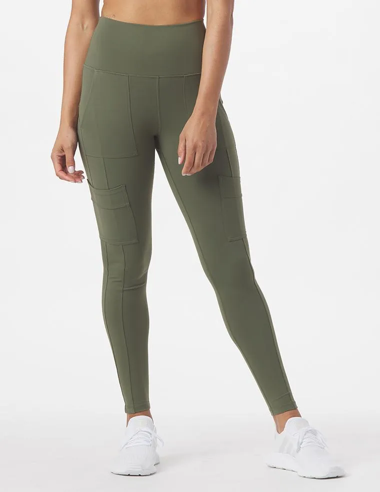 Cargo Legging: Moss