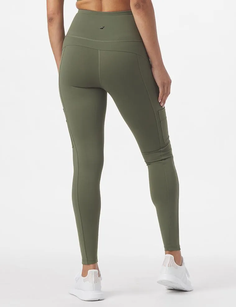 Cargo Legging: Moss