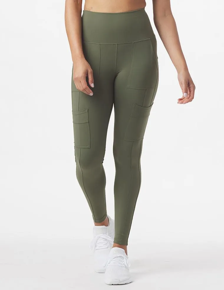 Cargo Legging: Moss