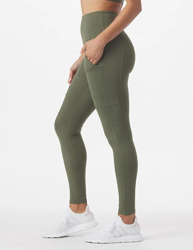 Cargo Legging: Moss