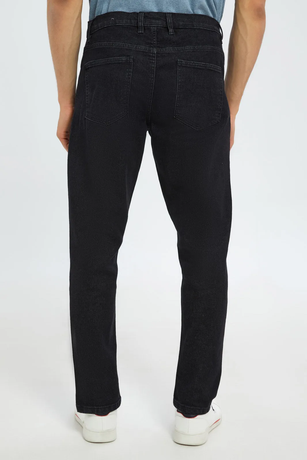 Charcoal Basic 5-Pocket Slim Fit Jeans