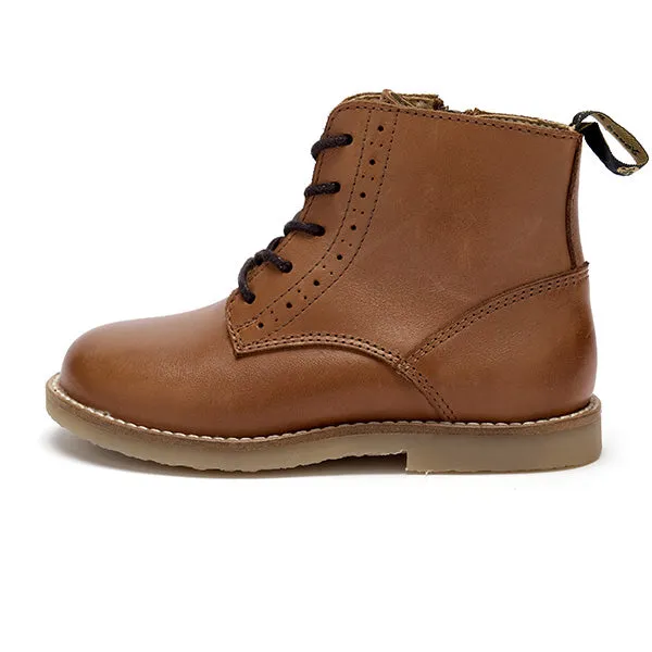 Chester Brogue Boot Tan Burnished Leather