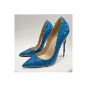 Chic CrocLuxe Pointed Stiletto Pumps