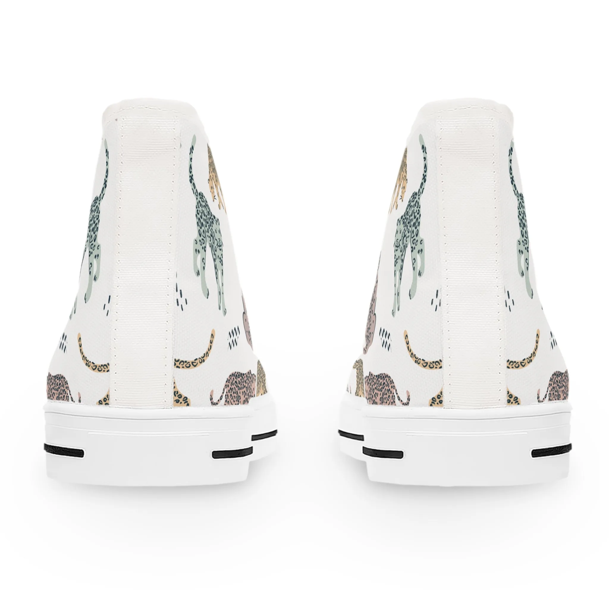 Colorful Trendy Leopards Women's High Top Sneakers