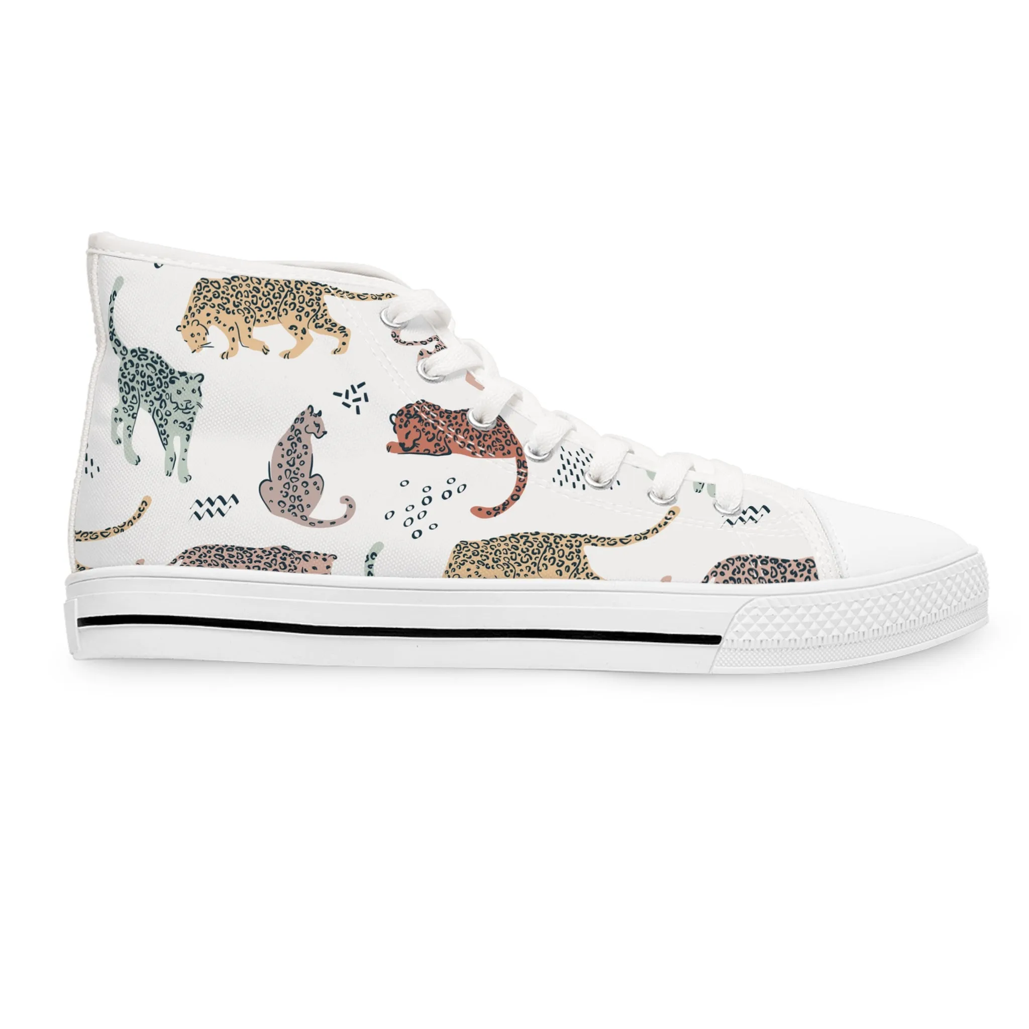 Colorful Trendy Leopards Women's High Top Sneakers