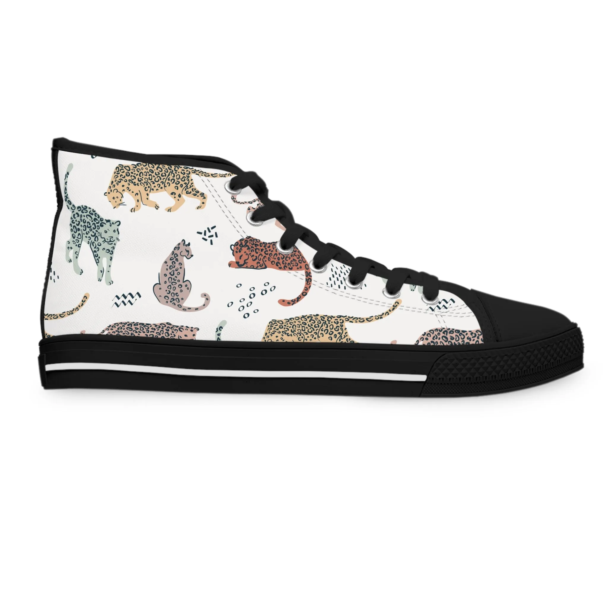 Colorful Trendy Leopards Women's High Top Sneakers