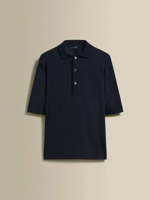 Crepe Cotton Polo Shirt