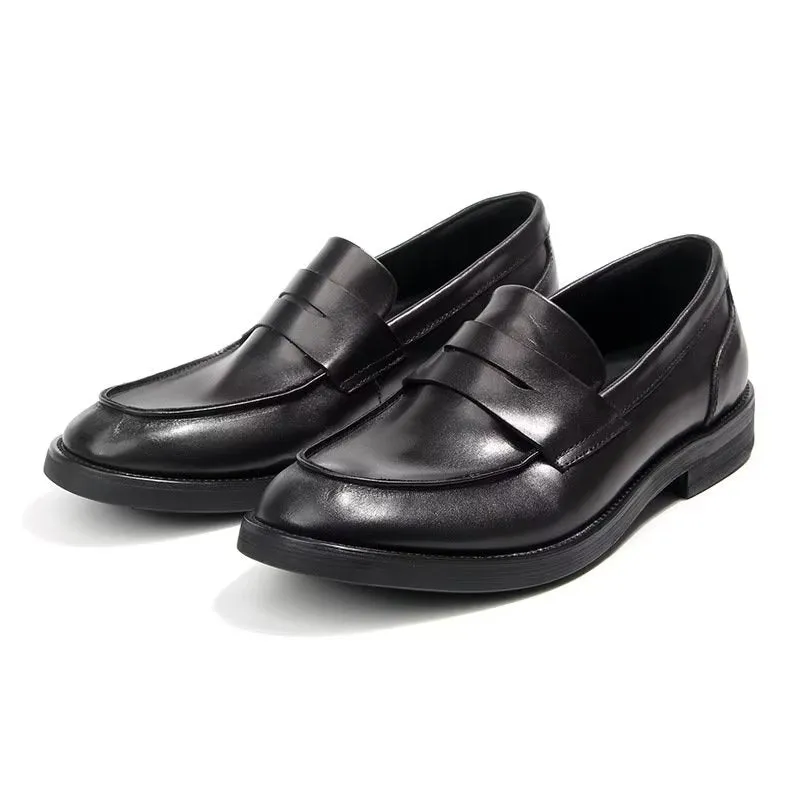 CrocLuxe Genuine Leather Crocodile Pattern Slip-On Loafers