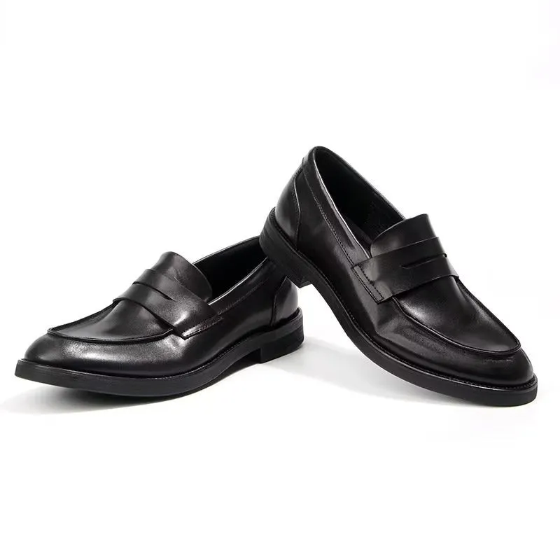 CrocLuxe Genuine Leather Crocodile Pattern Slip-On Loafers