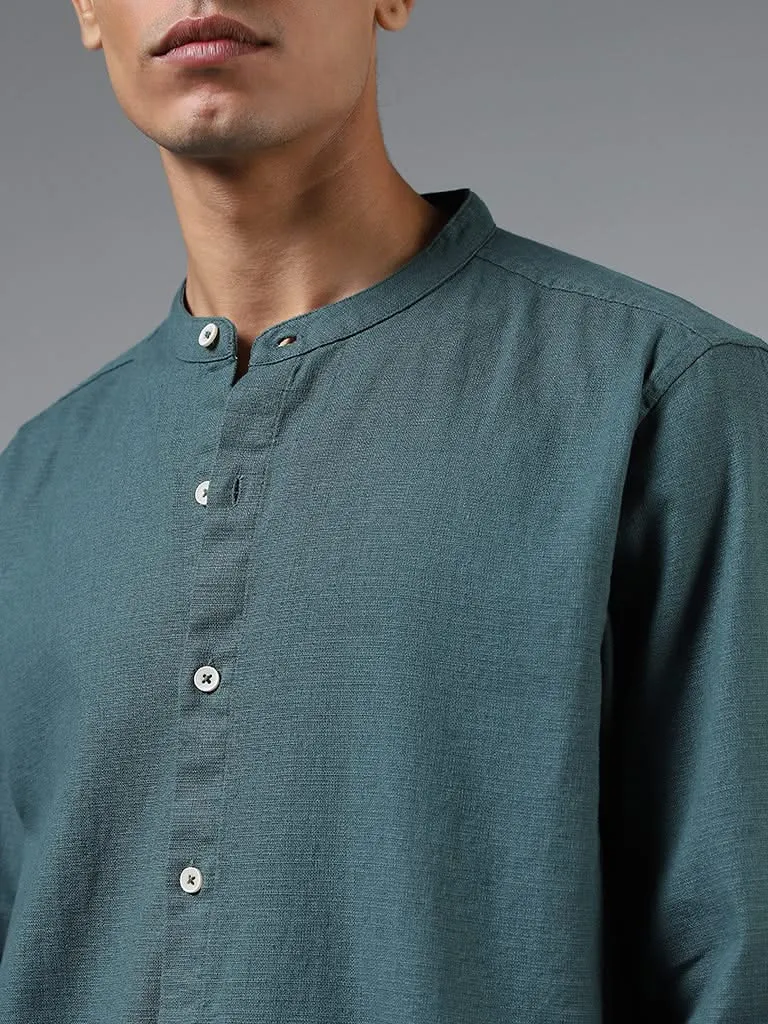 ETA Solid Green Resort-Fit Shirt