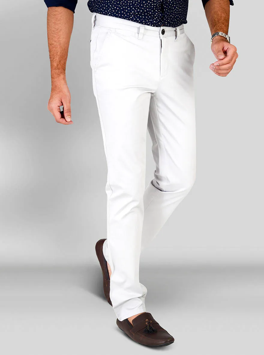 Foggy Dew Self Textured Slim Fit Chinos | JadeBlue