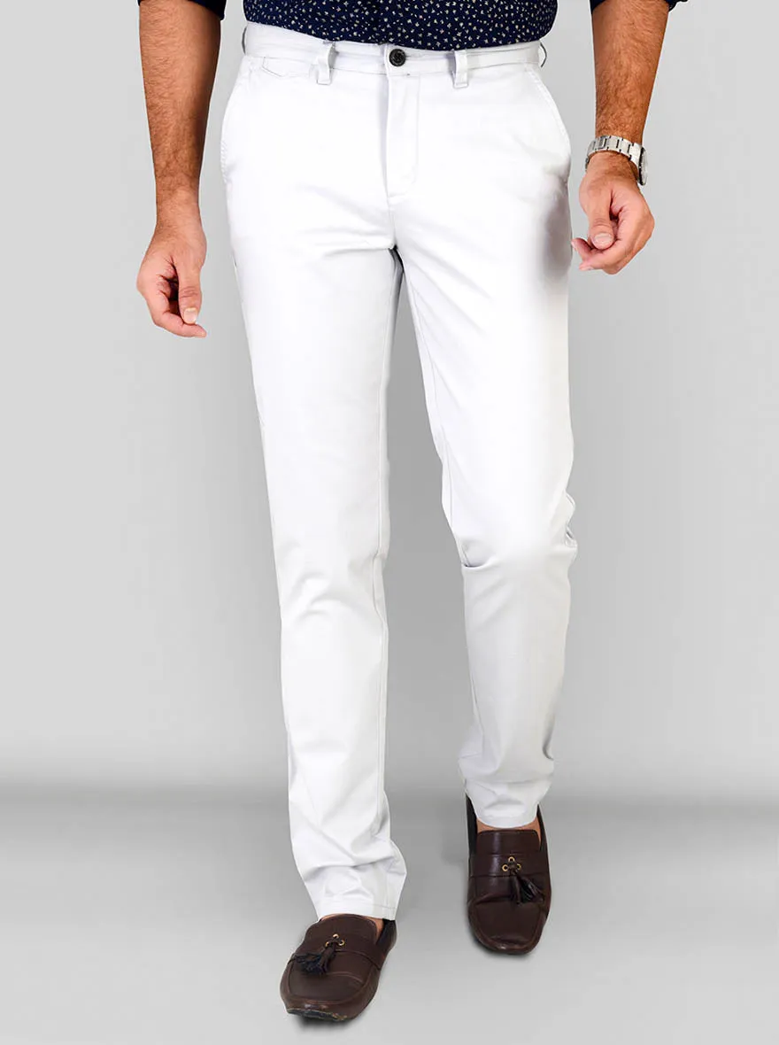 Foggy Dew Self Textured Slim Fit Chinos | JadeBlue