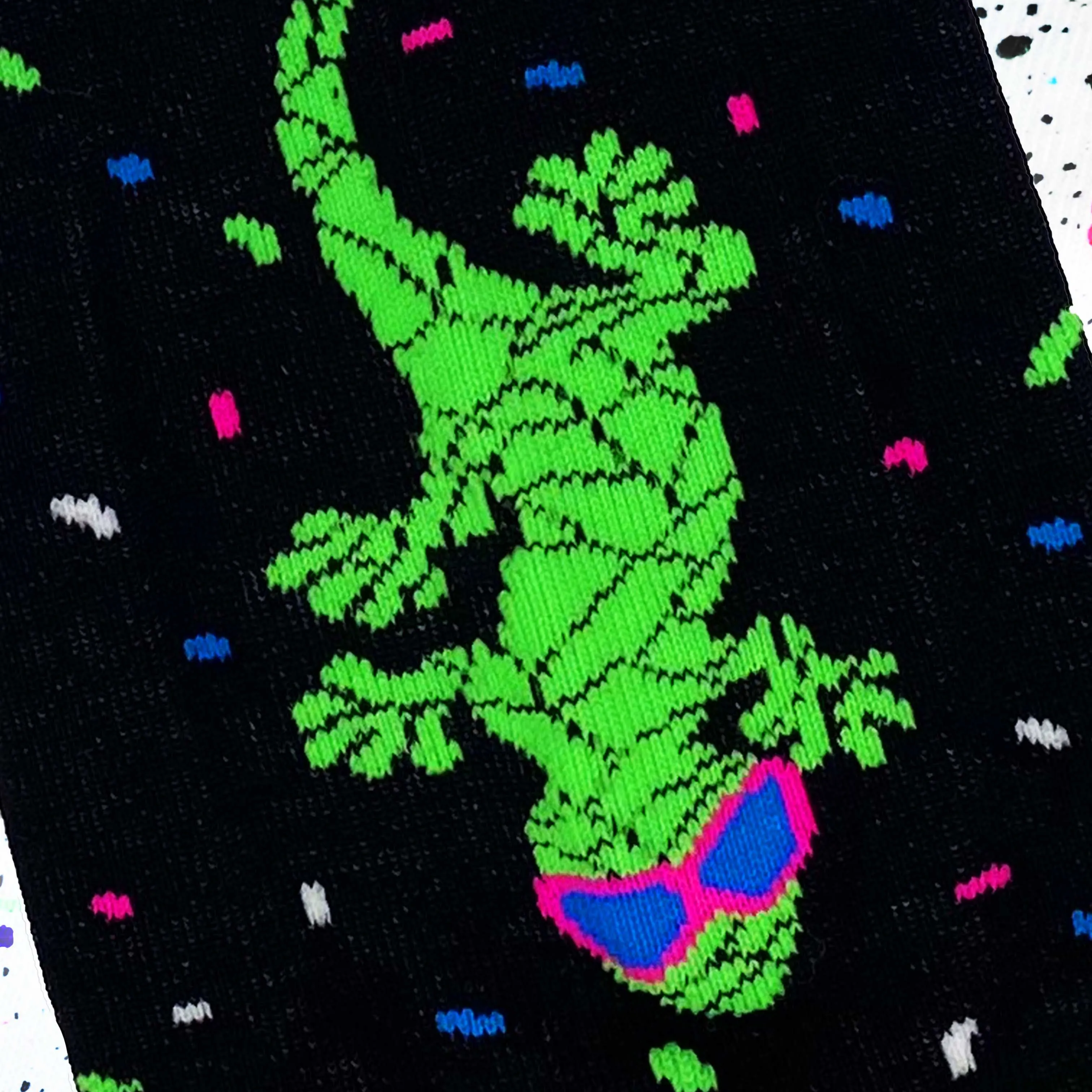 Gecko Splatter Party Socks