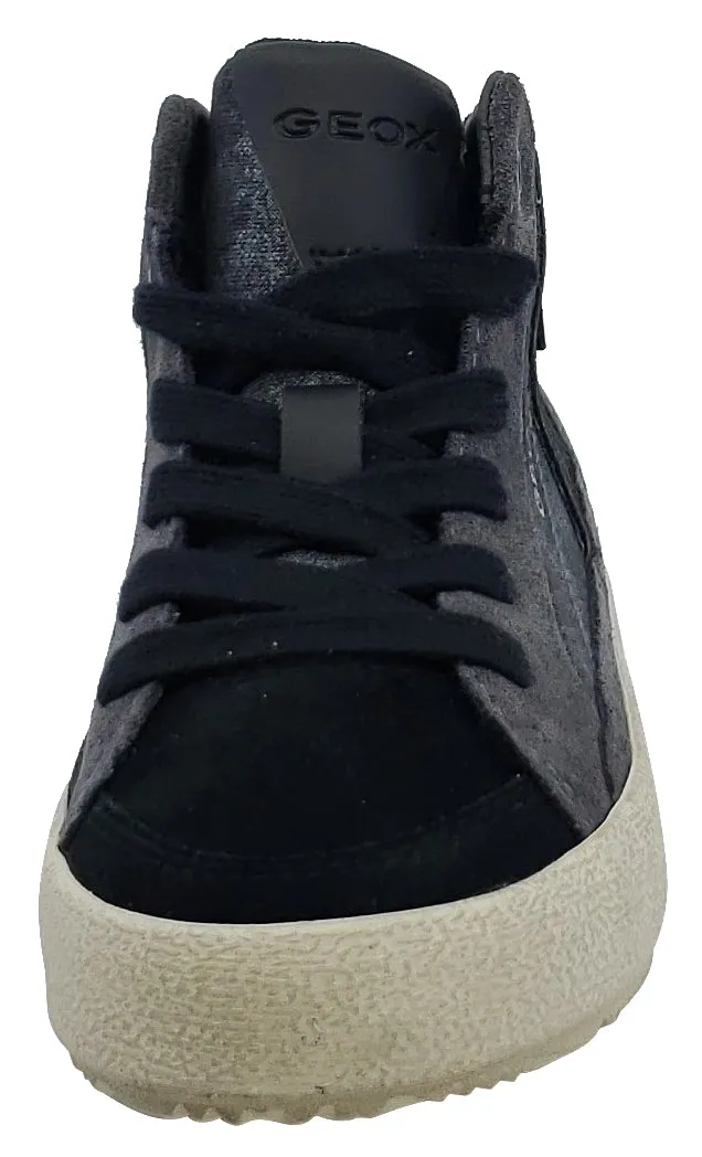 Geox Alonisso Suede Blue Black Hightop Junior for Boy's