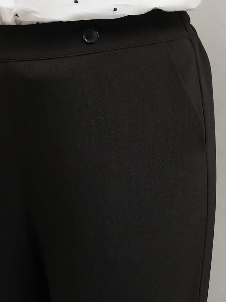 Gia Black Solid Trousers