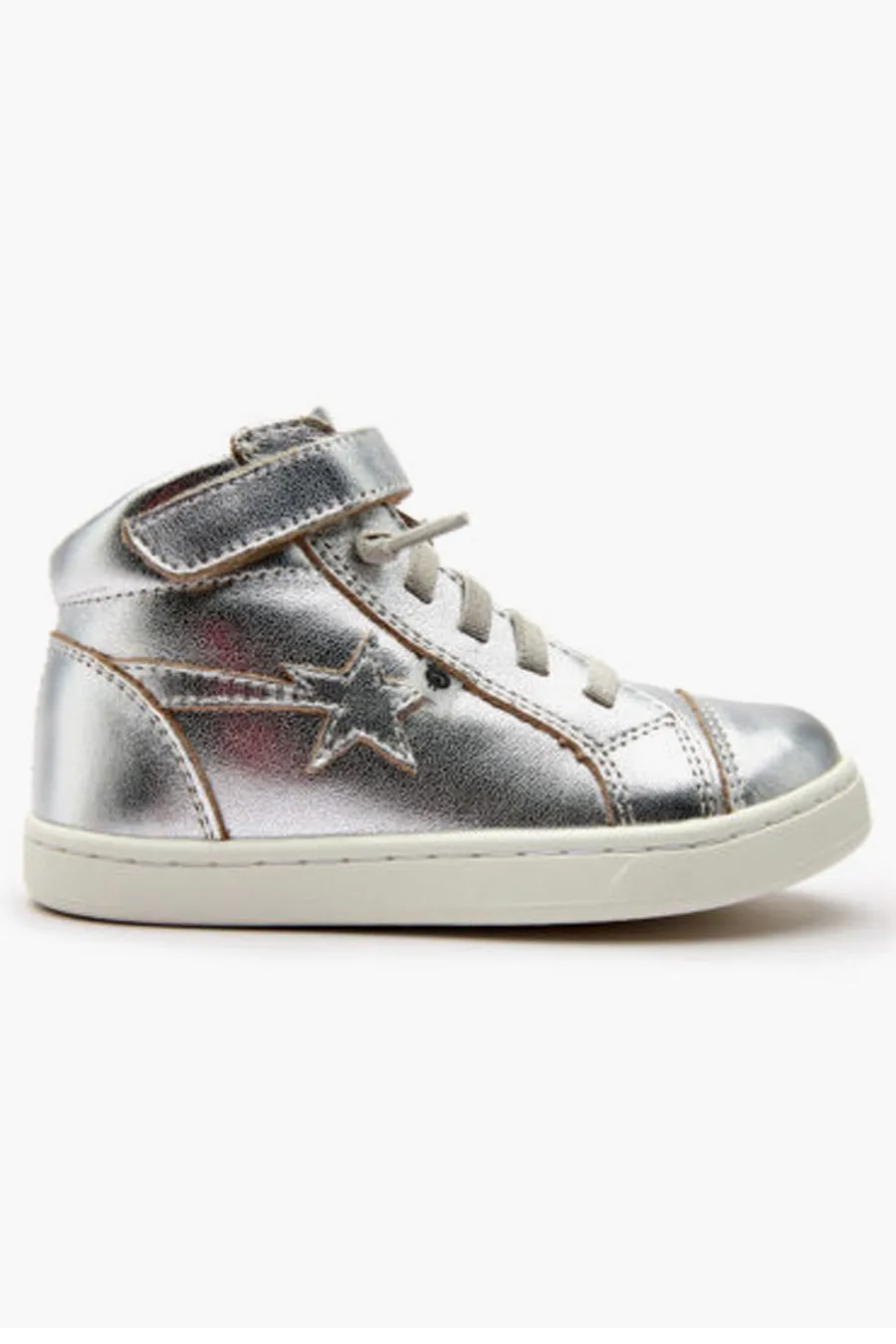 Girls Shoes Old Soles All In High Top - Silver