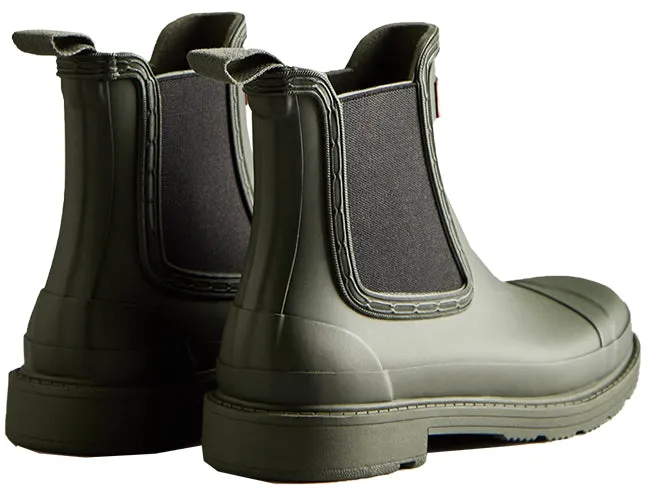 Hunter Wellies Womens Commando Chelsea Boot Olive