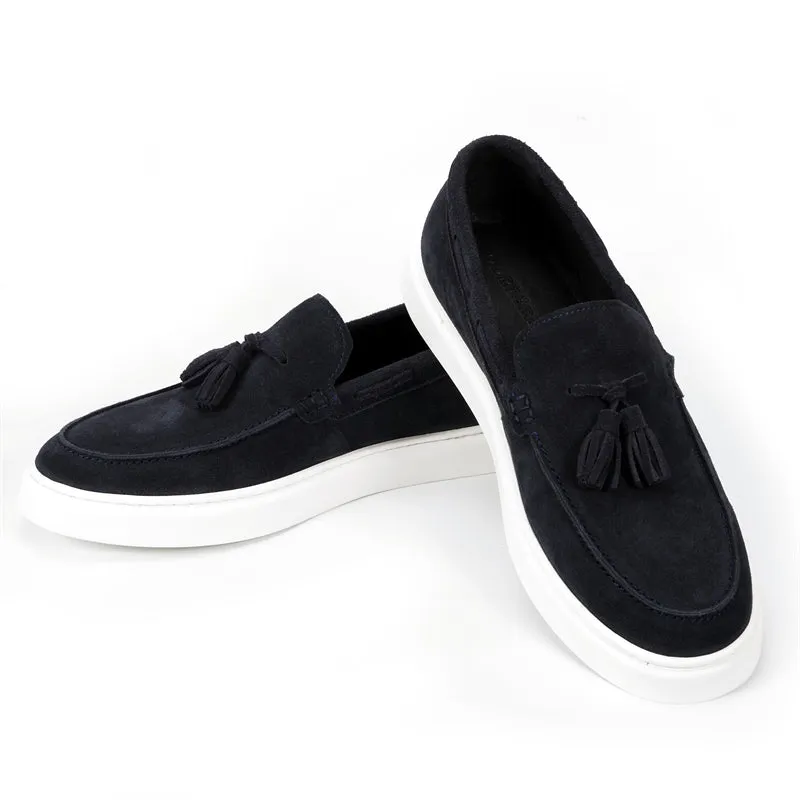 LuxeLeather Slip-on Platform Sneakers