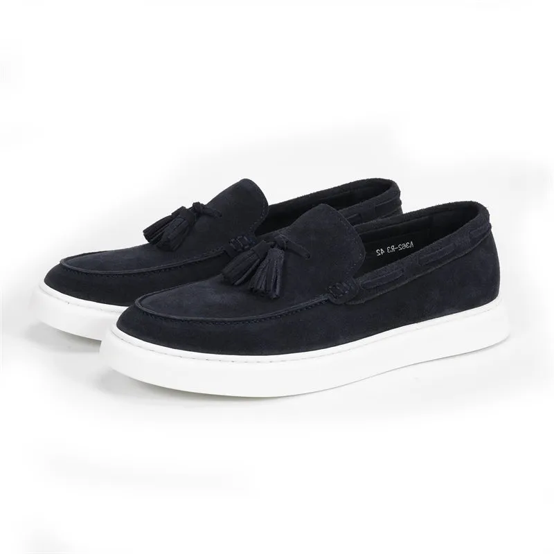 LuxeLeather Slip-on Platform Sneakers