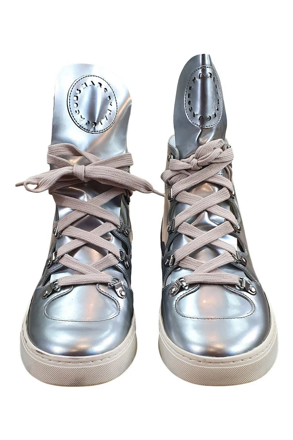 MARC By Marc Jacobs Women's Lace Up High Top Sneakers Metallic (39)