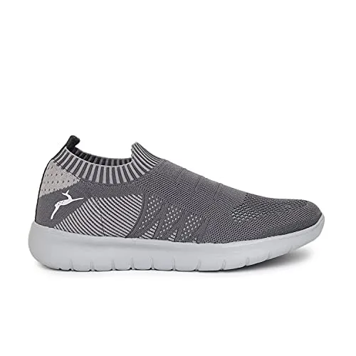 Marc Loire Slip-On Sneakers for Women, Lightweight & Comfortable Walking Sports Shoes Without Laces Grey