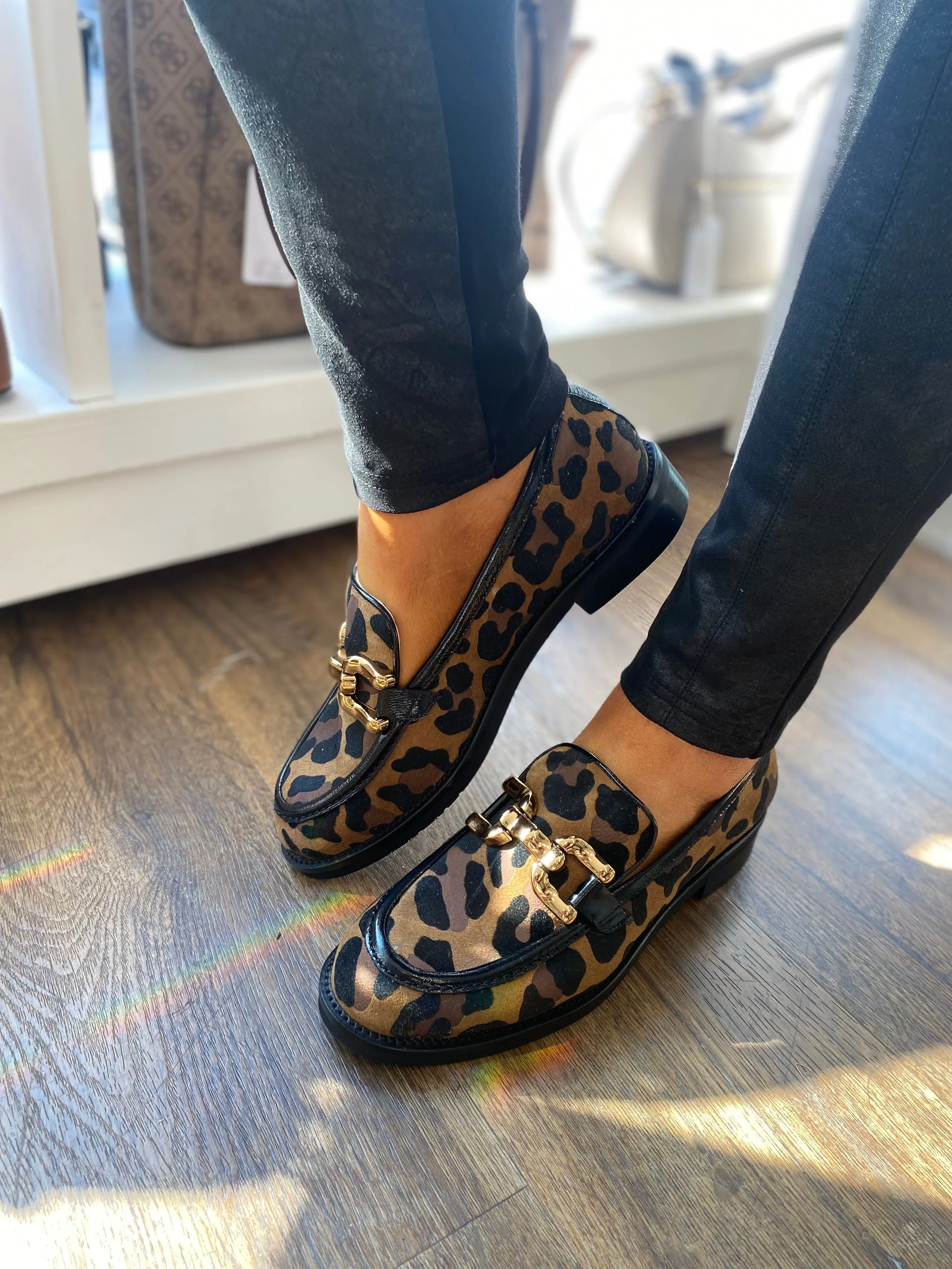 Marian Savana Leopard Print Loafer