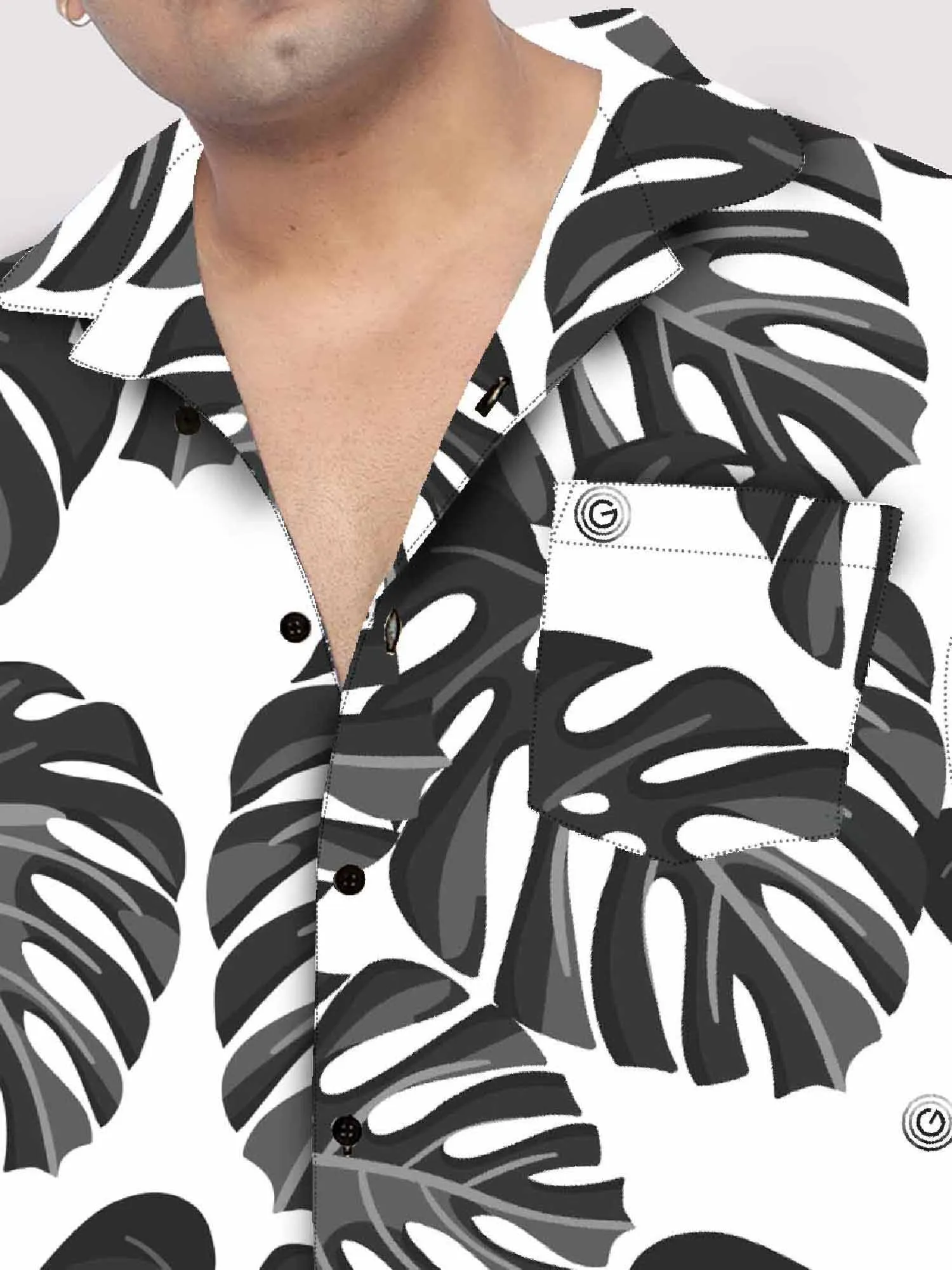 Monstera Palm Leaves Plus Size Co-Ords