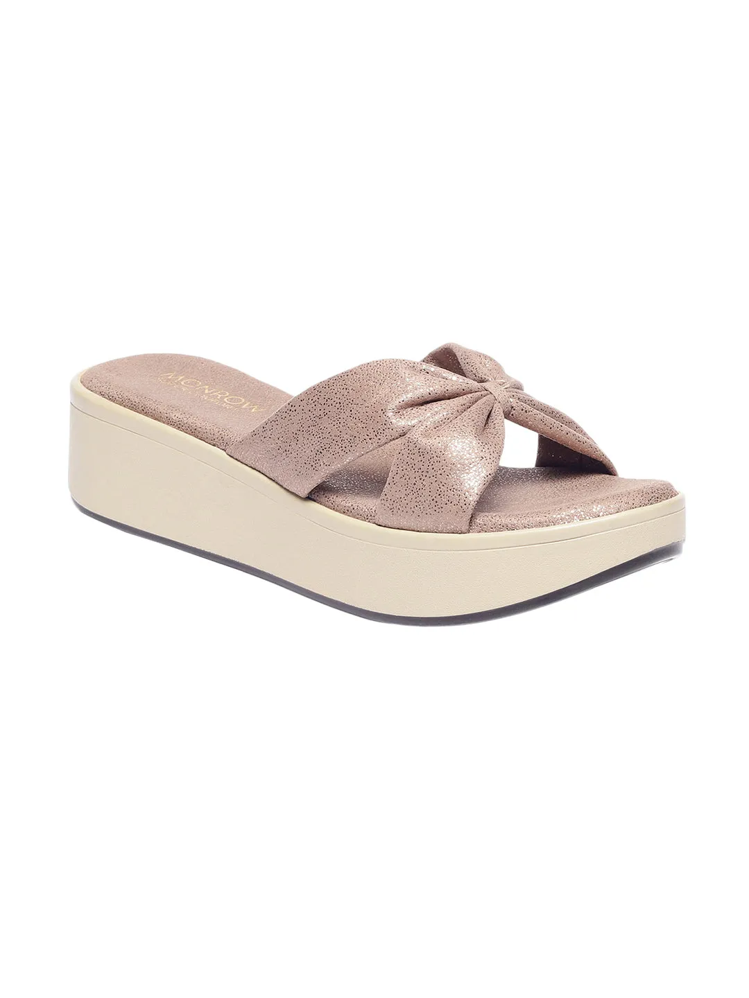 Nellie Beige Flatform Heels