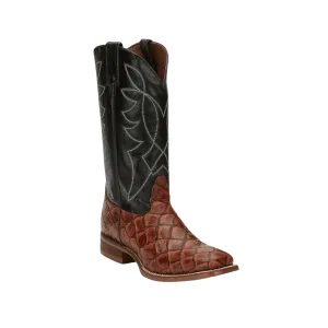 Nocona Men's Go Round Cognac Pirarucu Print Boots