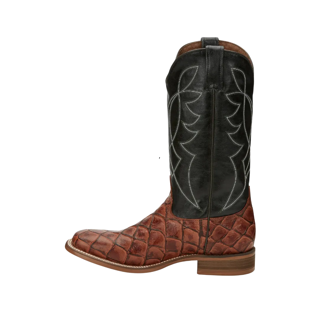 Nocona Men's Go Round Cognac Pirarucu Print Boots