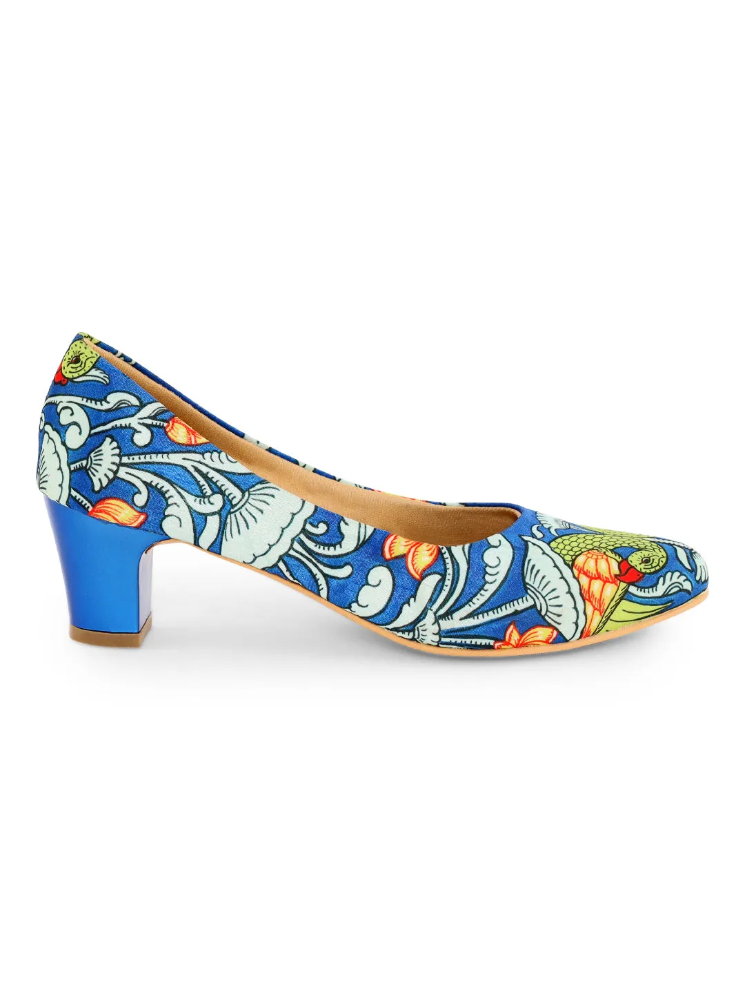 Ocean Of Nature Pattachitra Block Heels