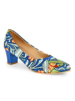 Ocean Of Nature Pattachitra Block Heels