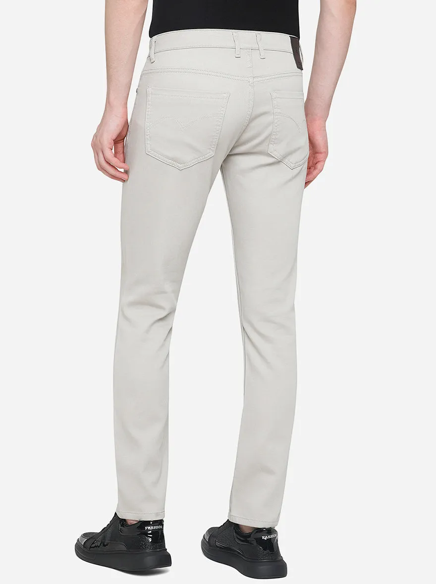 Off-White Washed Slim Fit Jeans | JadeBlue