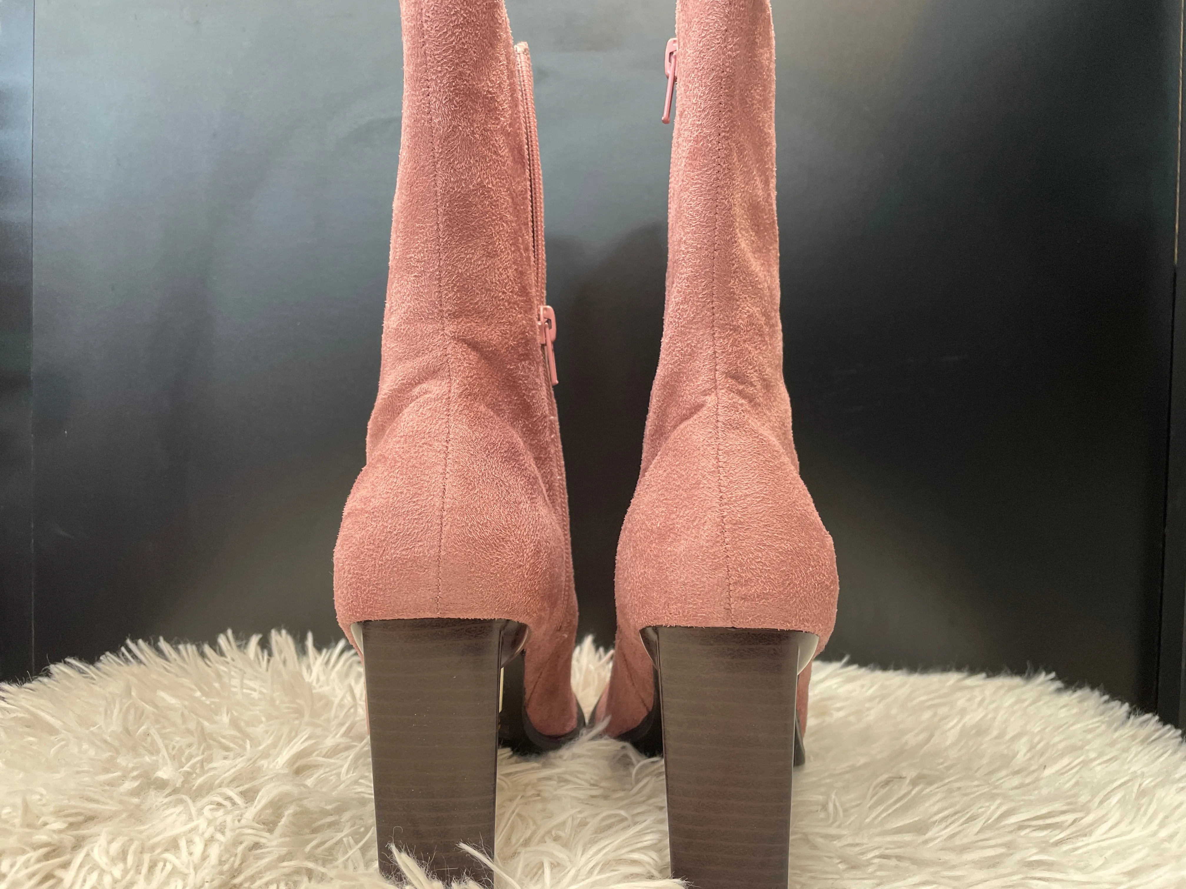 Pink Boots Mid-calf Heels Clothes Mentor, Size 8.5