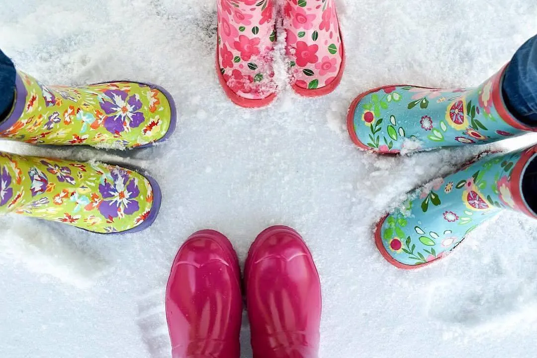 Pluie Pluie Girls RB - FP Blue Floral Rain Boots