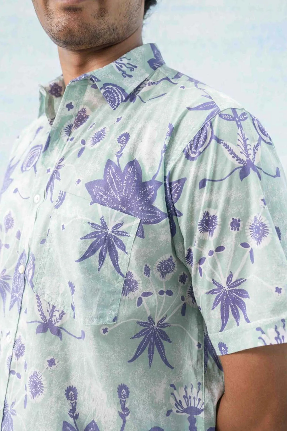 Sativa Printed Shirt (Sage Haze)