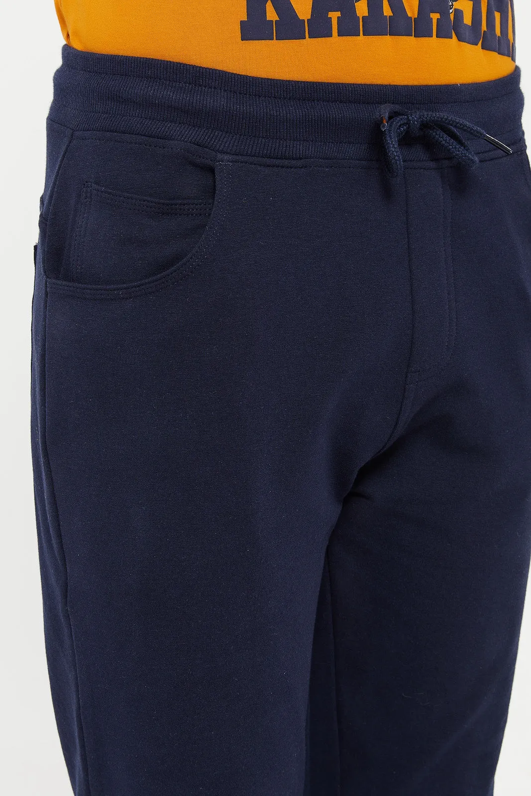 Senior Boys Navy Active Pants