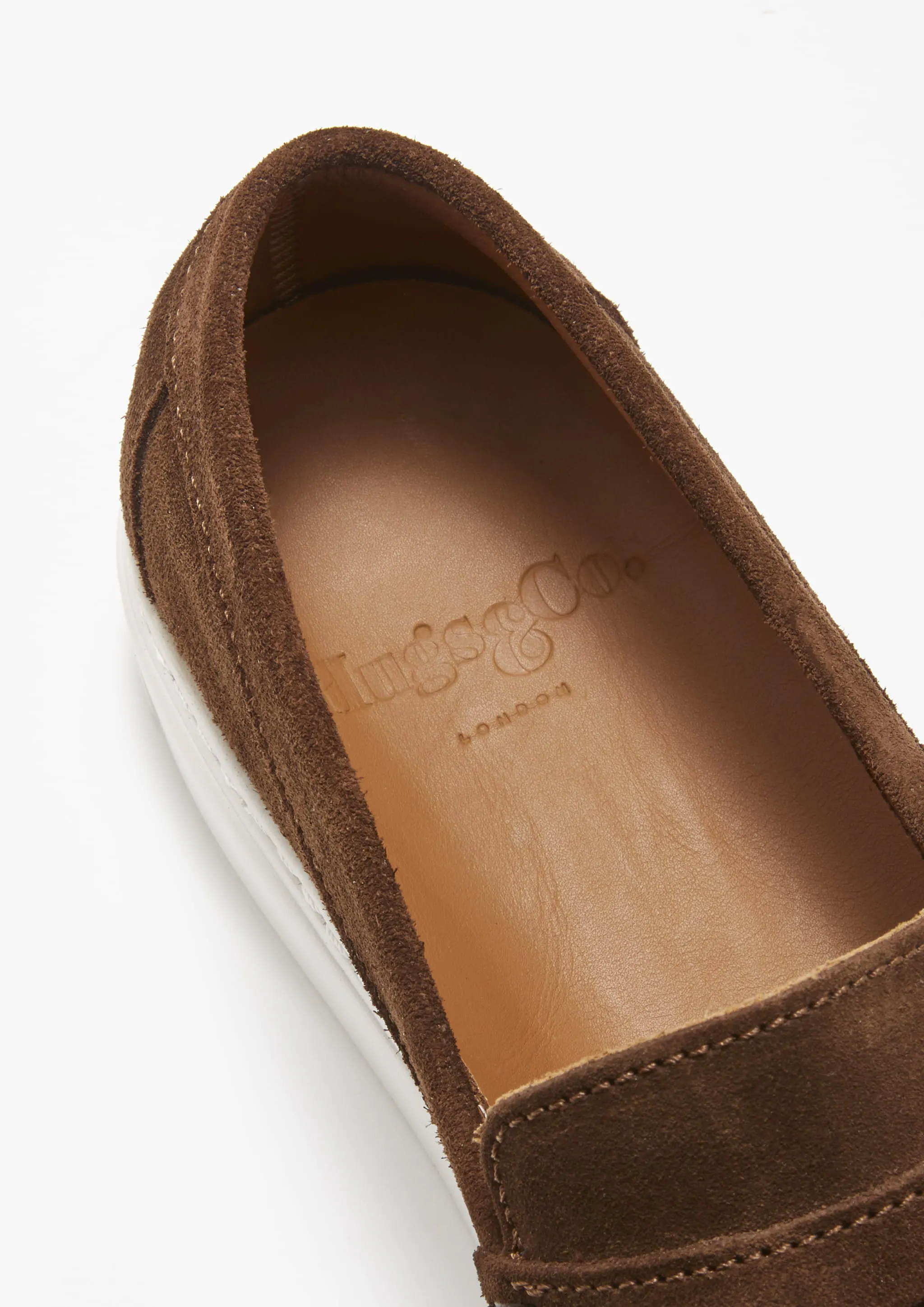 Slip-on Sneaker Loafers, brown suede