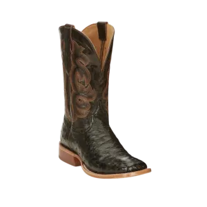 Tony Lama Men's The Quaid Full Quill Brown Ostrich Boots