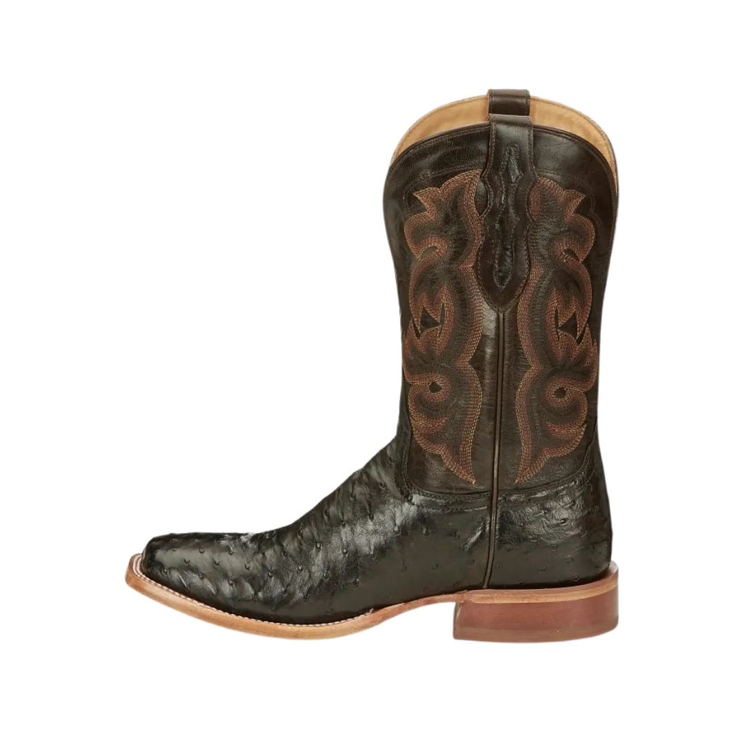 Tony Lama Men's The Quaid Full Quill Brown Ostrich Boots