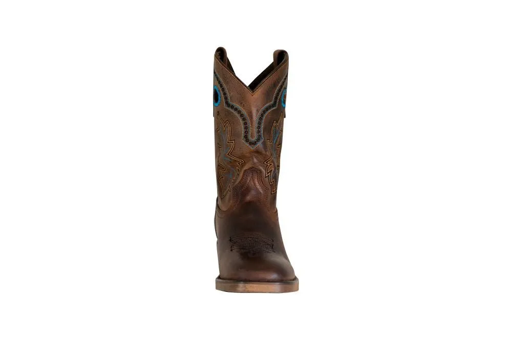 TuffRider Youth Rushmore Oak Leaf Embroidered Square Toe Western Boots