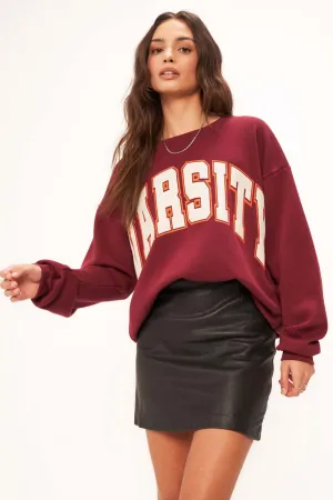 Varsity Sweatshirt - Merlot