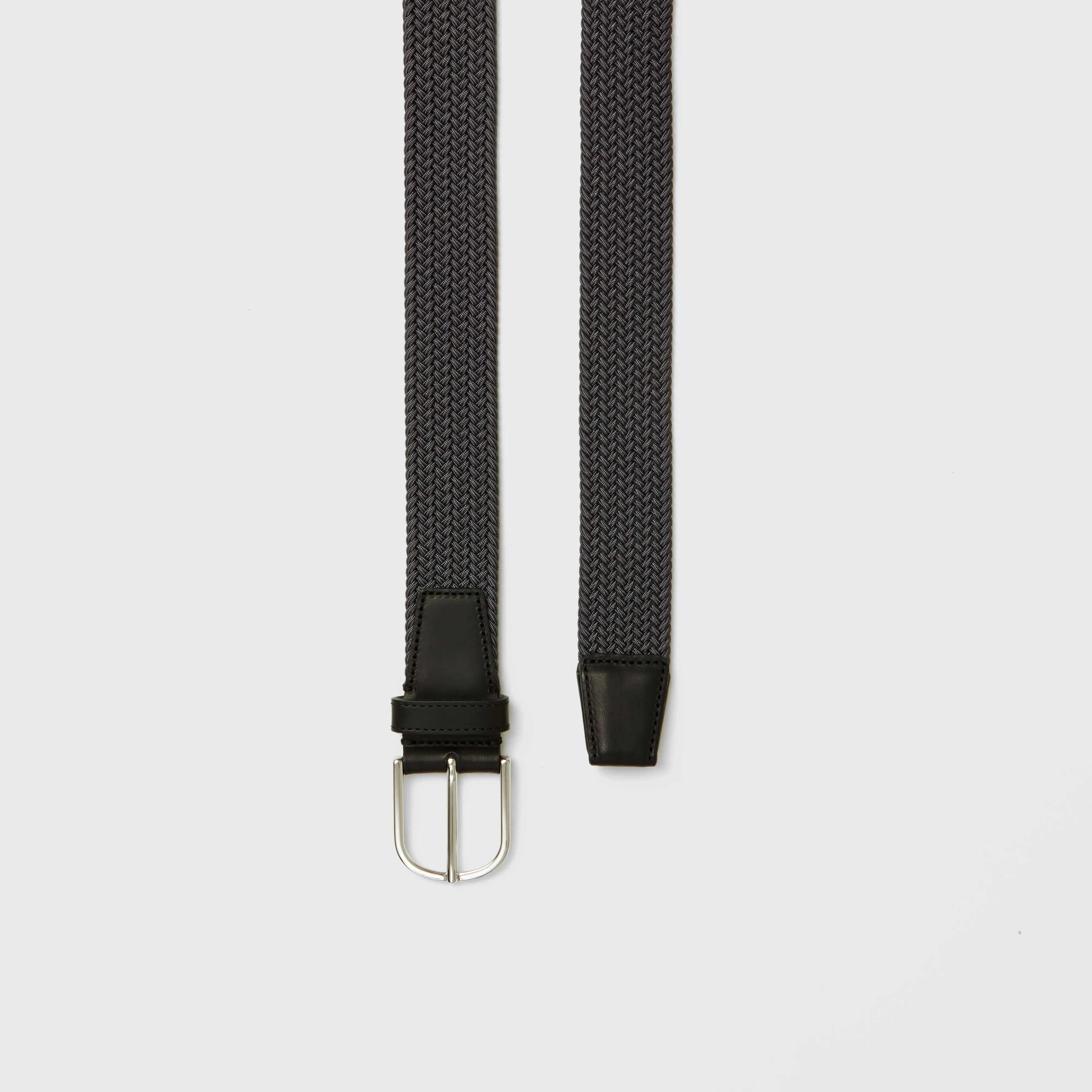 Woven Belt Rayon Charcoal 35mm